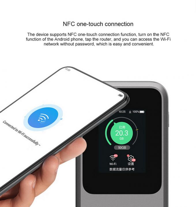 راوتر واي فاي ZTE U50 Pro 5G المحمول مع Qualcomm SDX62، واي فاي 6 2.4G/5G AX3600 نقطة اتصال لاسلكية 4G مع بنك طاقة ببطارية 10000mAh 3