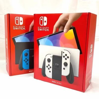 شراء وحدة تحكم OLED 32GB مع أزرق النيون و 3000 لعبة مدمجة لنينتندو Switch Controller وحدة تحكم شاحن كابل الطاقة online manufacture